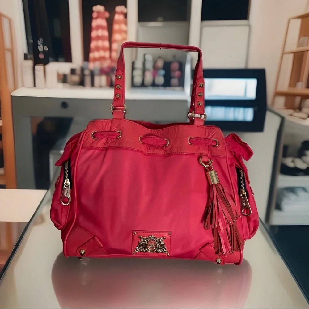 Y2K Vintage 2013 Juice Couture, Malibu Nylon Daydreamer Shoulder Bag,Barbiecore - Picture 1 of 14